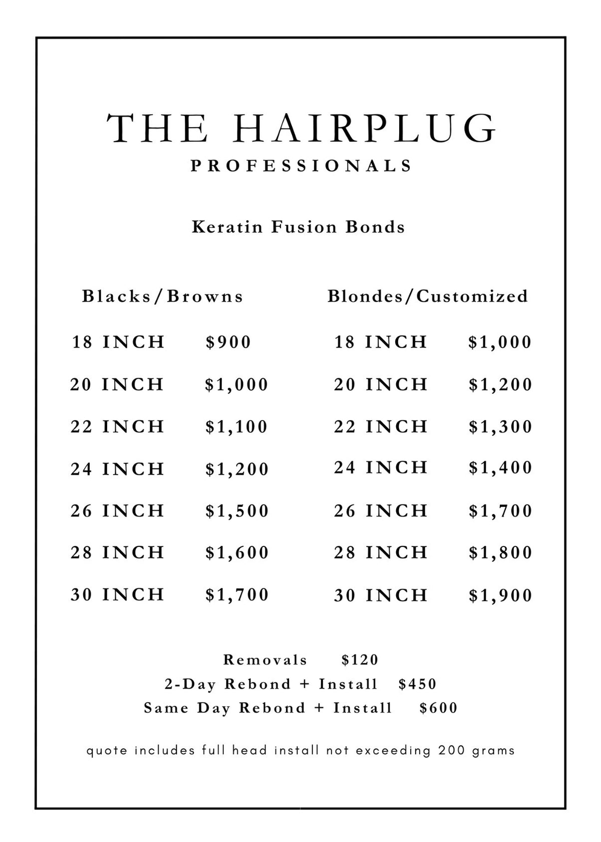 Signature Hair & Install