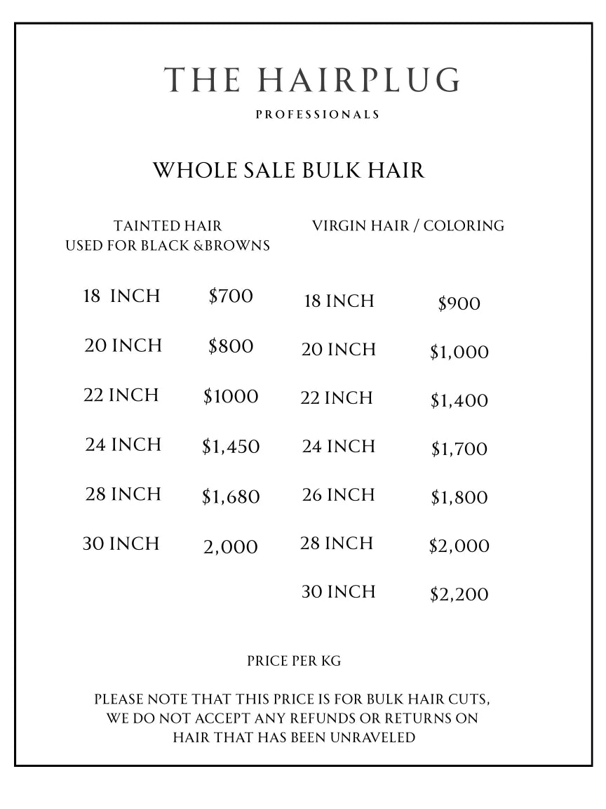 Bulk Hair - Wholesale