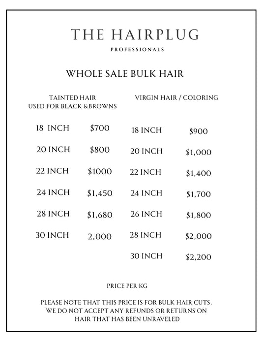 Bulk Hair - Wholesale